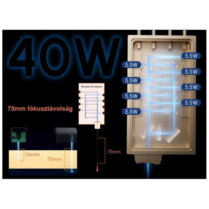 Laserply - 1,5 mm - fehér / piros