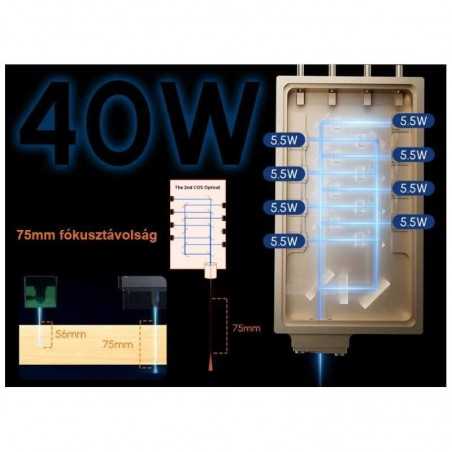 Laserply - 1,5 mm - fehér / piros