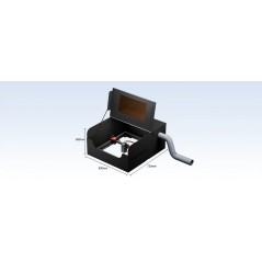 Laserply - 1,5 mm - matt fekete / arany