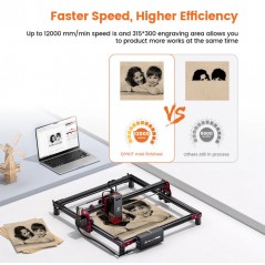 AlgoLaser DIY kit MINI, 5 Watt WiFi-s lézergravírozó és vágó