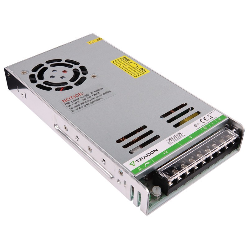 TRACON LDCV-350-24 LED tápegység 24V 350W fémházas IP20