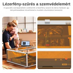 AlgoLaser Smart Enclosure 2.0 kamera + elszívás + LED