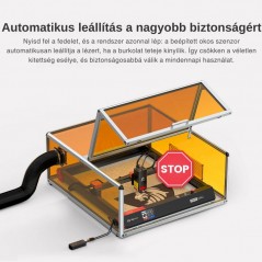 AlgoLaser Smart Enclosure 2.0 kamera + elszívás + LED