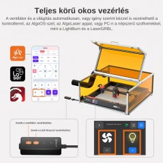 AlgoLaser Smart Enclosure 2.0 kamera + elszívás + LED