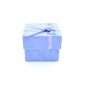 Gyűrű és fülbevaló tartó ajándék díszdoboz, masnival. Kék