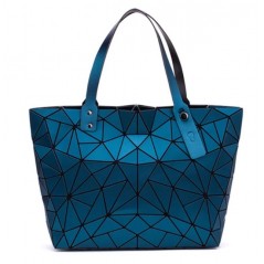 3D geometriai mintás, pávakék színű női táska
