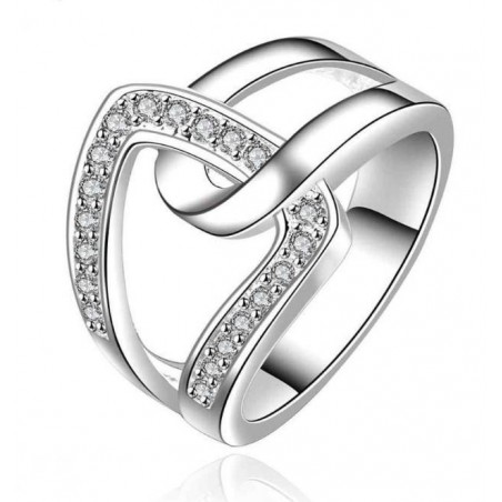 Csiszolt kristályokkal díszített gyűrű 809as