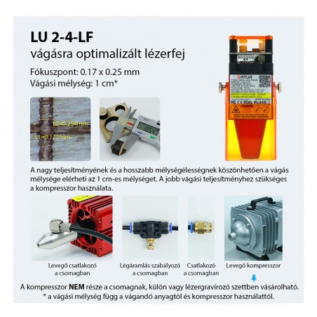 Ortur Laser Master 2 PRO lézergravírozó LU2-4LF lézerfejjel