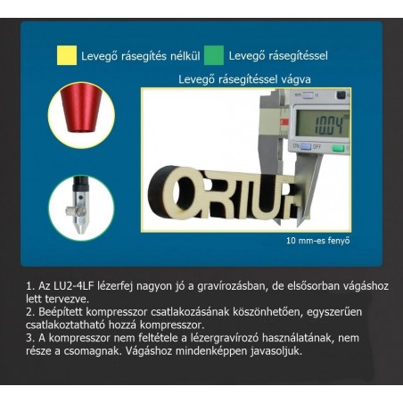 Ortur LU2-4 LF lézerfej – vágásra optimalizált (Long Focus)